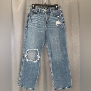 Hollister Blue Distressed Boyfriend Jeans